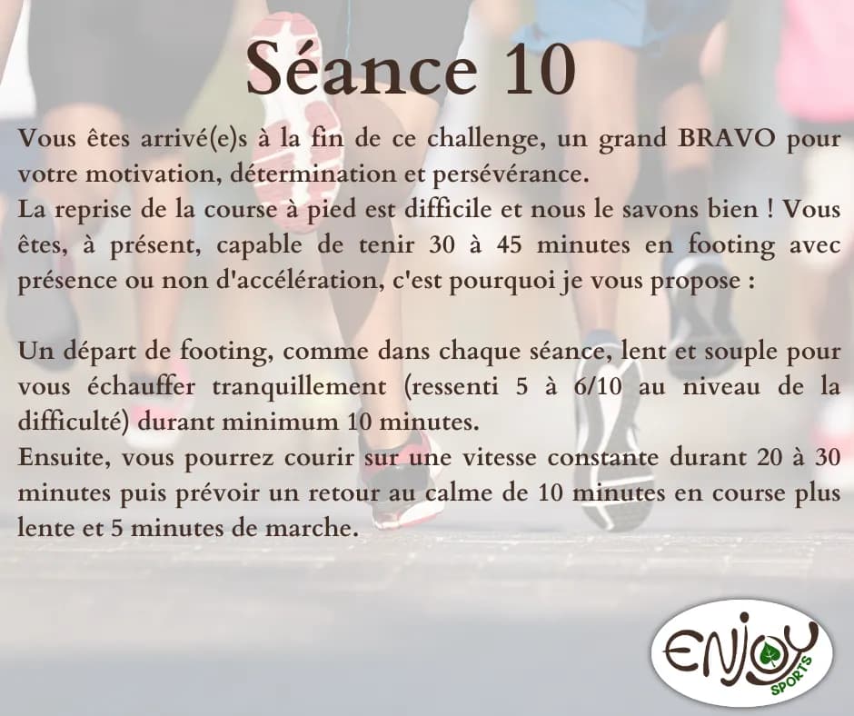 Reprise course Etape 10